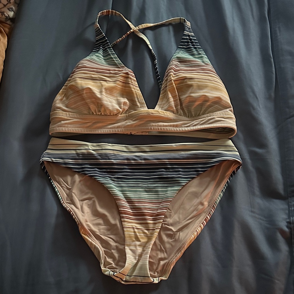 MeUndies Multicolor Striped Bikini Set